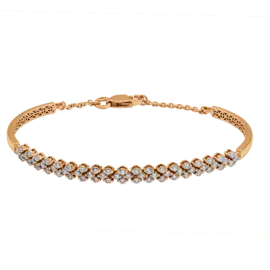 Браслет из красного золота с бриллиантом э02Бр121608