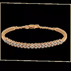 Браслет из красного золота с бриллиантом э02Бр121608