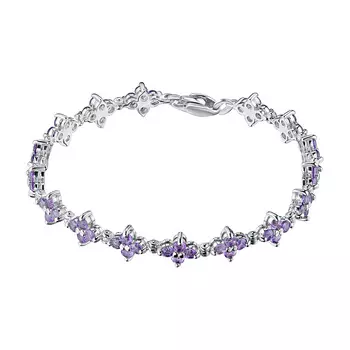 Браслет из серебра с аметистами э0607бр05210475