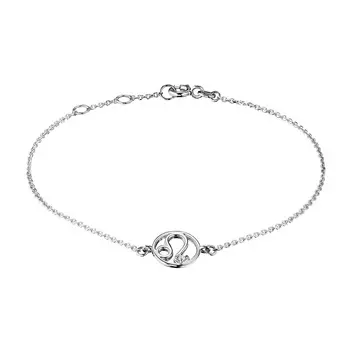 Браслет из серебра с бриллиантом э0601бр06210514