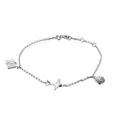 Браслет из серебра с бриллиантом э06брworldsurfer