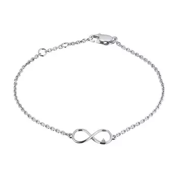 Браслет из серебра с бриллиантом тд06бр031804