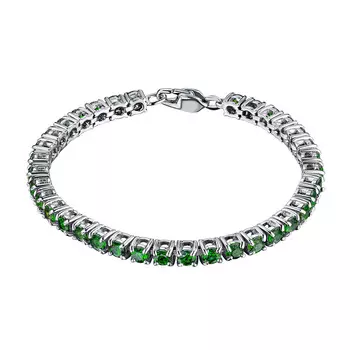 Браслет из серебра с хромдиопсидами э0605бр09200457