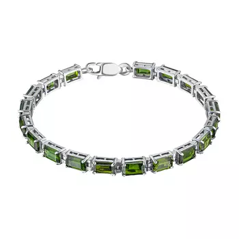 Браслет из серебра с хромдиопсидами э0605бр10200456