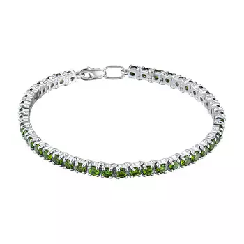 Браслет из серебра с хромдиопсидами э0605бр11200407