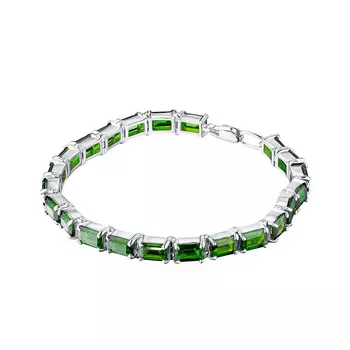 Браслет из серебра с хромдиопсидами э0605бр11200418