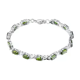 Браслет из серебра с хромдиопсидами э0605бр05210469