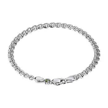 Браслет из серебра с хромдиопсидом э0605бр07220452