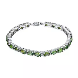 Браслет из серебра с хромдиопсидами э0605бр09200499