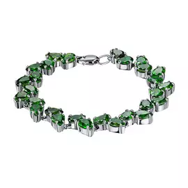 Браслет из серебра с хромдиопсидами э0605бр11200412