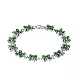 Браслет из серебра с хромдиопсидами э0605бр11200415