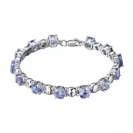 Браслет из серебра с танзанитами э0608бр11200401