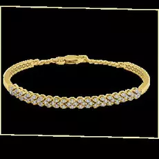 Браслет из желтого золота с бриллиантами э03Бр121608