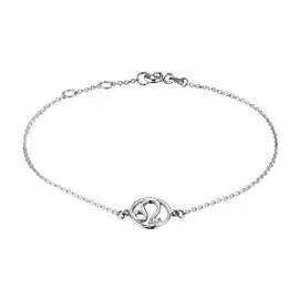 Браслет лев из белого золота с бриллиантом э0901бр06210514