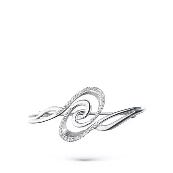 Брошь из белого золота с бриллиантами э0901бш05221014