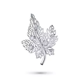 Брошь из белого золота с бриллиантами э09бш091868