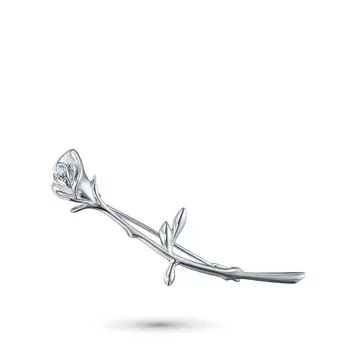 Брошь из серебра с бриллиантом э0601бш11175900