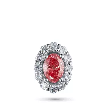 Классическая подвеска из белого золота э0912пд05220009_pink