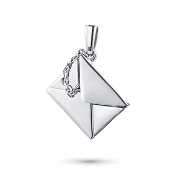 Классическая подвеска из белого золота с бриллиантами э0901пд01206070