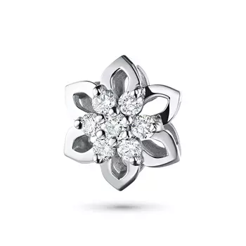 Классическая подвеска из белого золота с бриллиантами э4701пд10175600