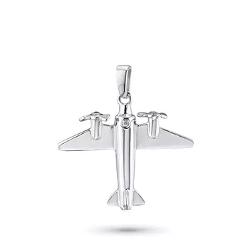 Классическая подвеска из серебра с бриллиантом э0601пд03181300