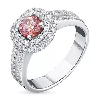 Классическое кольцо из белого золота э0912кц07166700_pink