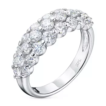 Классическое кольцо из белого золота э4012кц03210902_white