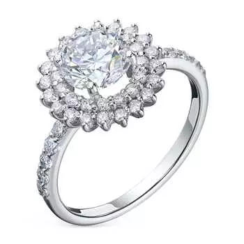 Классическое кольцо из белого золота э4012кц07167100_white