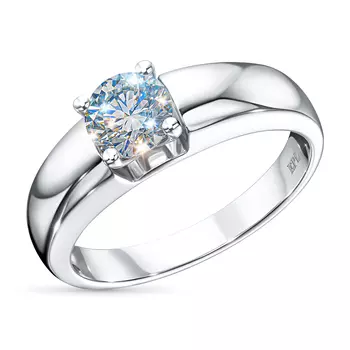 Классическое кольцо из белого золота э4712кц01220883_white
