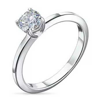 Классическое кольцо из белого золота э4712кц03220751_white