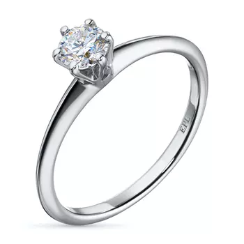 Классическое кольцо из белого золота э4712кц06200856_white