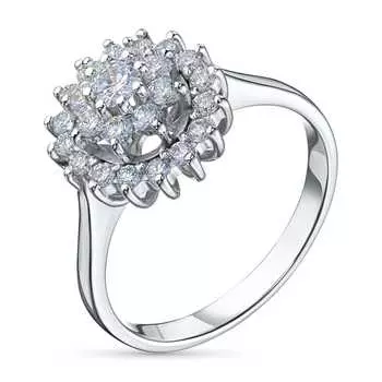 Классическое кольцо из белого золота э4712кц07163600_white