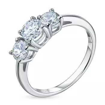 Классическое кольцо из белого золота э4712кц08220611_white