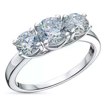 Классическое кольцо из белого золота э4712кц10220103_white