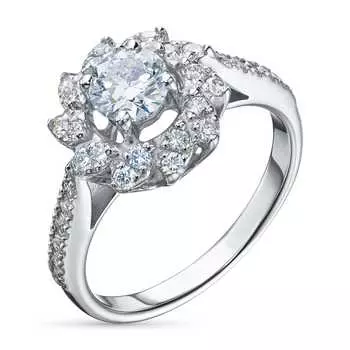 Классическое кольцо из белого золота э4712кц11190110_white