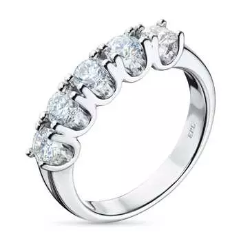 Классическое кольцо из белого золота э4712кц12162900_white