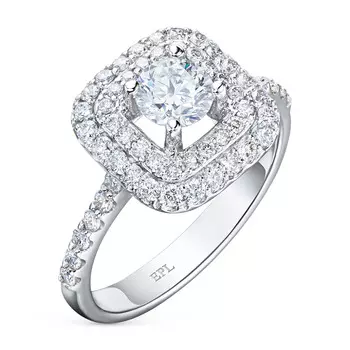 Классическое кольцо из белого золота с бриллиантами э4001кц06200908