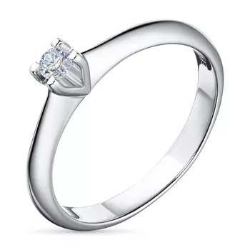 Классическое кольцо из серебра э0612кц04091200_white