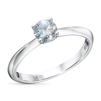 Классическое кольцо из серебра э0612кц04203099_white