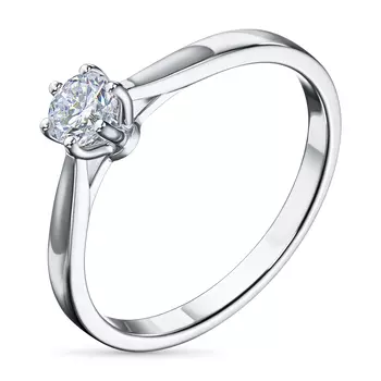 Классическое кольцо из серебра э0612кц05220202_white