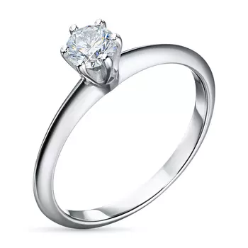 Классическое кольцо из серебра э0612кц06200856_white