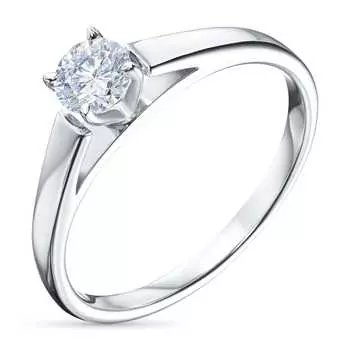 Классическое кольцо из серебра э0612кц10210204_white