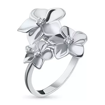 Классическое кольцо из серебра с бриллиантами э0601кц09184000