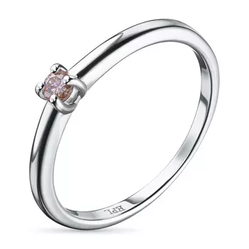 Помолвочное кольцо из белого золота э0912кц01162900_pink