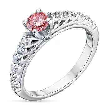 Кольцо из белого золота э0912кц01190400_pink