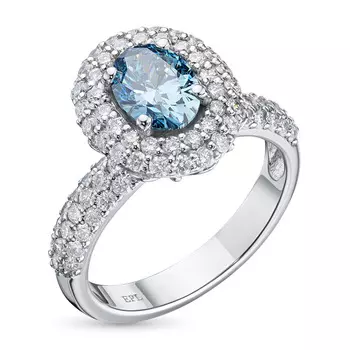 Кольцо из белого золота э0912кц02220941_blue