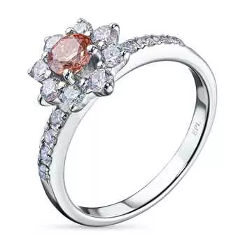 Классическое кольцо из белого золота э0912кц03160700_pink