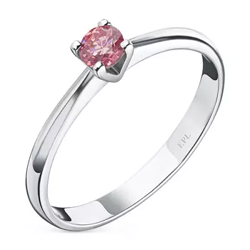 Помолвочное кольцо из белого золота э0912кц04091200_pink