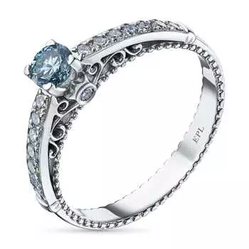 Кольцо из белого золота э0912кц04154100_blue
