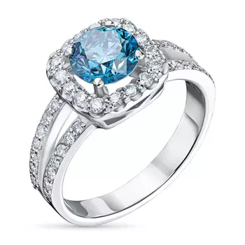 Кольцо из белого золота э0912кц04175100_blue